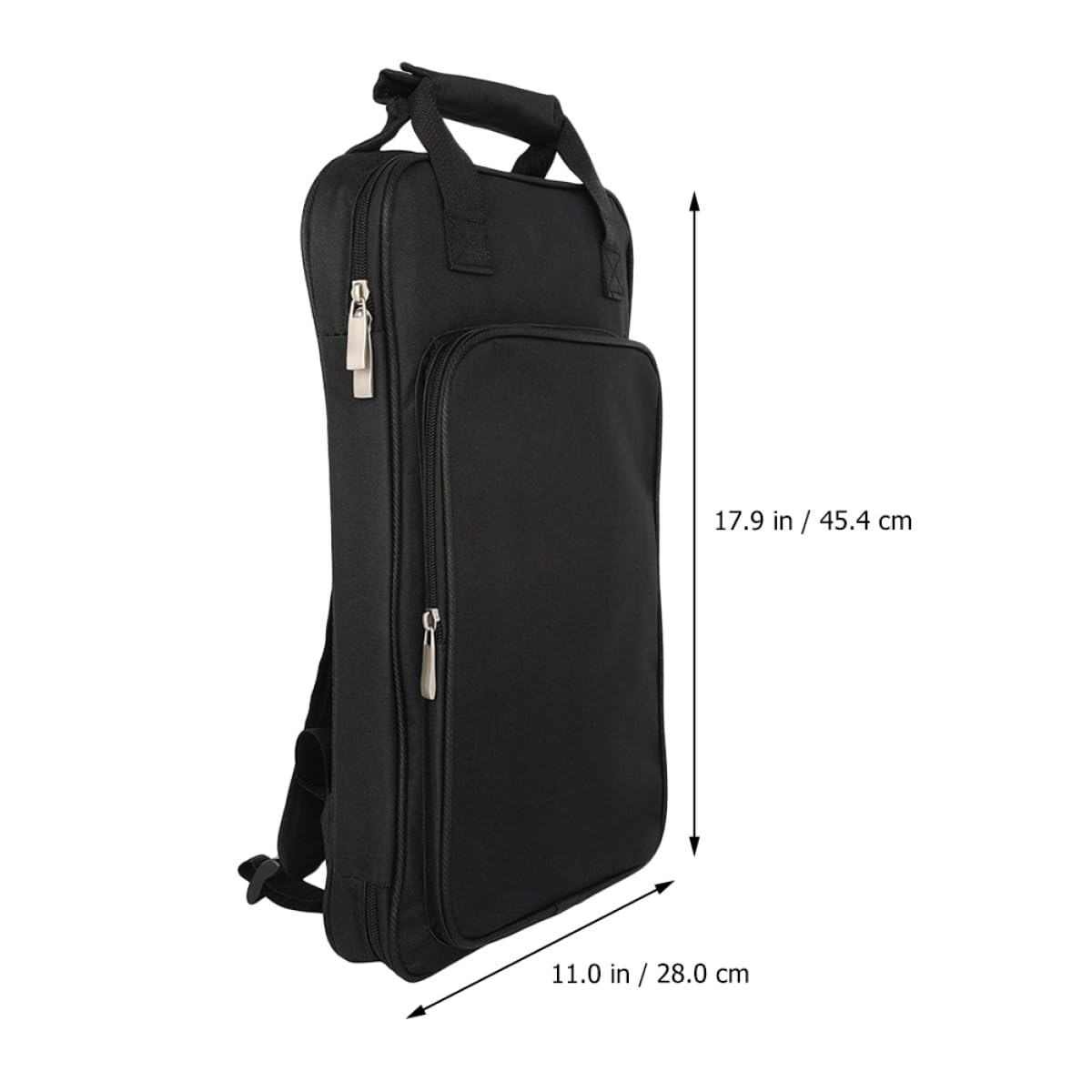 BESTYASH Zaino Tasca Frontale Imbottito Nero Oxford Porta Bacchette Batteria per Custodia e Trasporto Strumenti Musicali