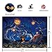 Funnytree 7x5ft Halloween Themed Photography Backdrop Moon Night Spooky Forest Pumpkins Background Dead Trees Haunted House Party Banner Cake Table Decorations Photo Booth