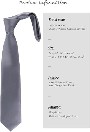Men's Ties Solid-Colored Formal Ties for Men 3.15 (8cm)