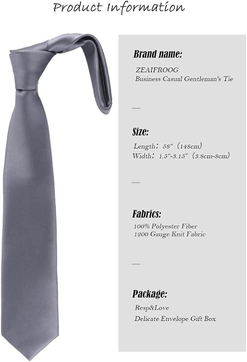 Men's Ties Solid-Colored Formal Ties for Men 3.15 (8cm)