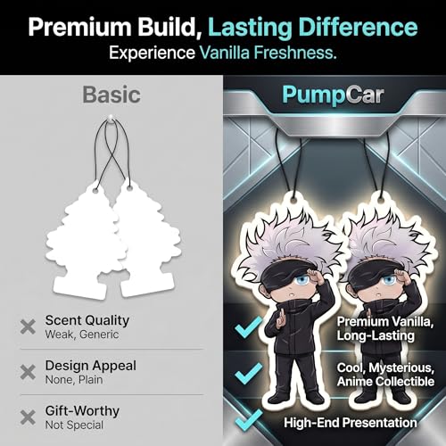 Image of PumpCar 2 pieces gojo eye double-sided hanging Japanese anime vanilla car air freshener Cool anime hanging air fresheners for rearview mirror Car Interior Accessories Household gifts