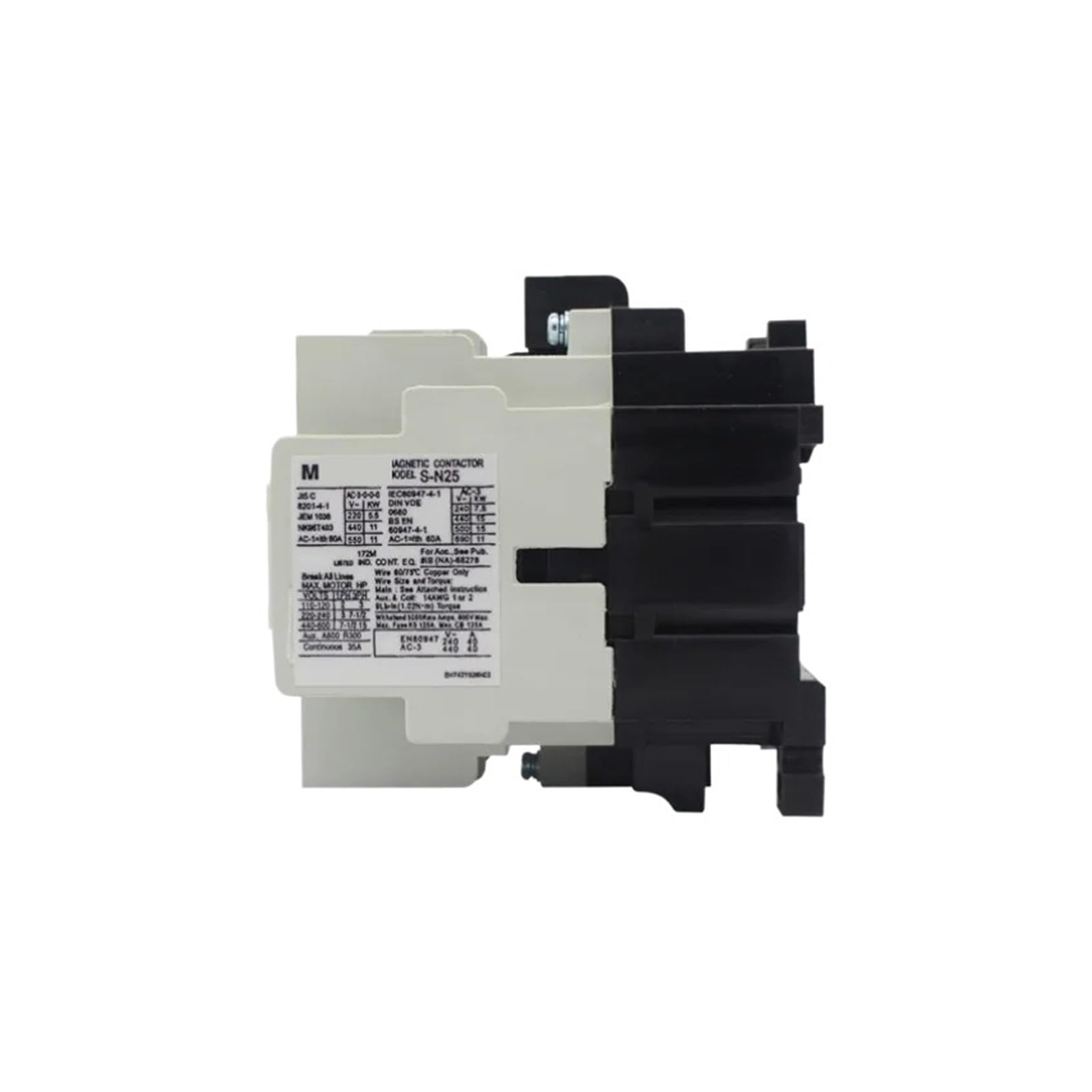 Elektryczne magnetyczne styczniki AC 20V-660V 25A 3-biegunowy trójfazowy stycznik S-N25
