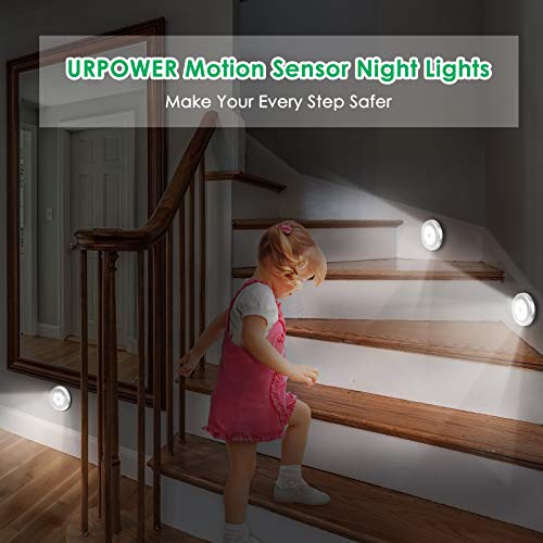 Urpower Closet Lights, Motion Sensor Light Indoor, Battery Powered Led Closet Lights, Stick On Anywhere Motion Night Lights, Stair Lights, Wall Lights For Hallway, Bedroom, Kitchen (White-3 Pack) #TOP5