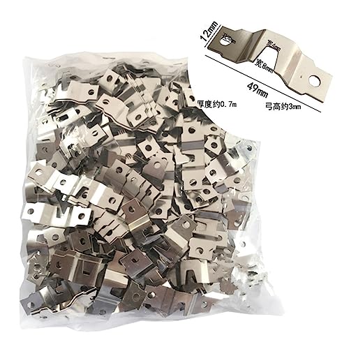 Image of Flush Mount Bracket ,Interlock Hanging 5 Pairs Wall Mount Hanging Picture Hardware Metal Hanger for Frames Cross-Stitch Poster Hook, 49*12mm, Silver
