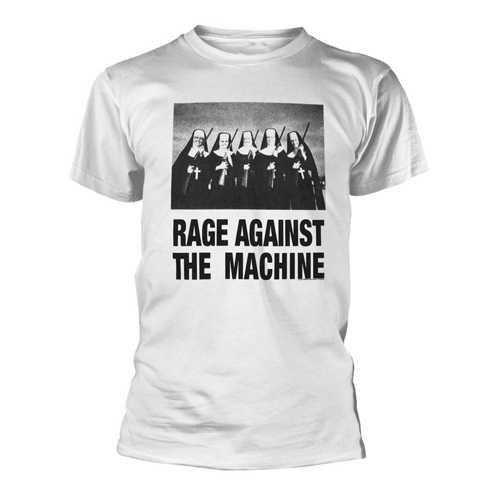 Plastic Head Rage Against The Machine Nuns and Guns T Shirt XL White