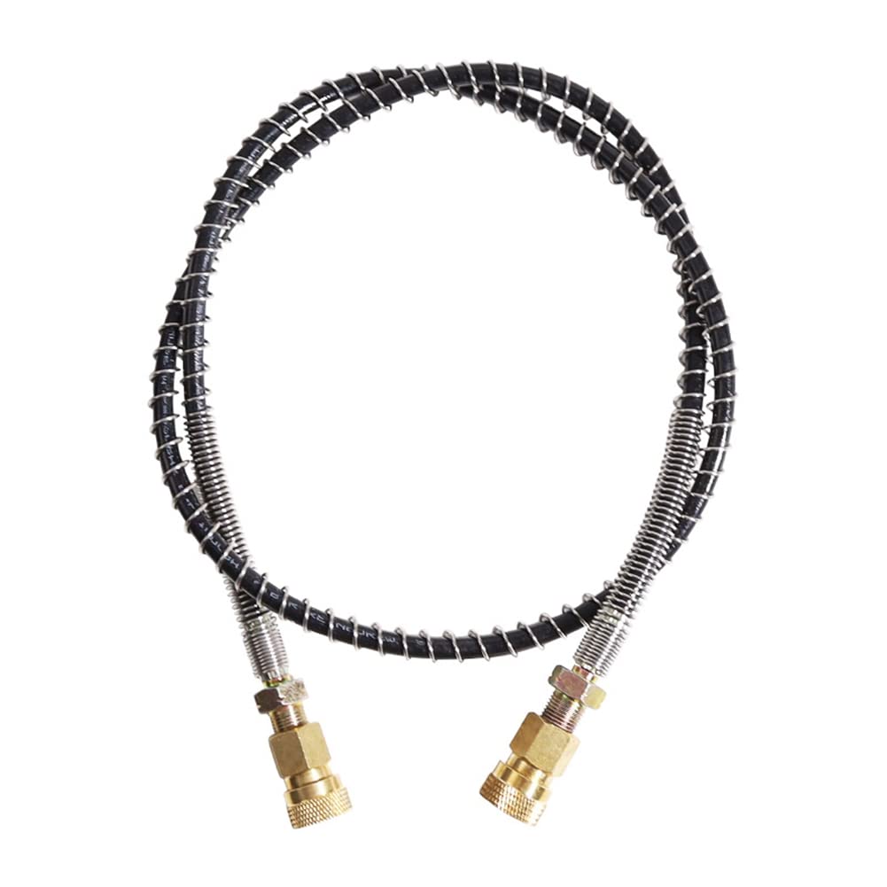 Hlsicnalm High Pressure Hose with Spring Wrapped 100cm Long PCP Pneumatics Air Refilling Pump Nylon Black Hose