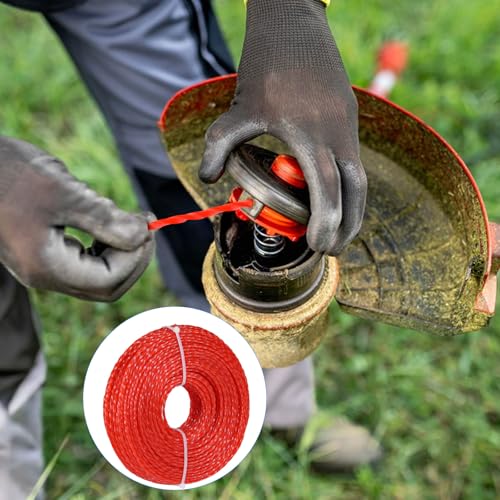 SWAWIS Freischneider Faden Mähfaden Trimmerfaden 2,4 mm x 100 M Twist Rasentrimmer Motorsense Faden für Rasentrimmer Freischneider Schnur Mähfaden für Motorsense für Weed Grass Yard Garden