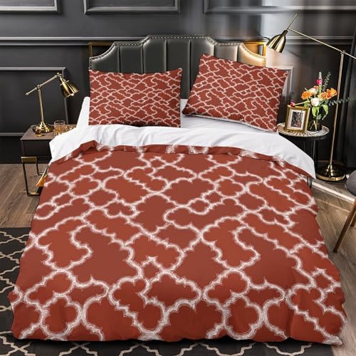 Housse de couette 135x200cm parure de lit 3D microfibres hypoallergique - 2