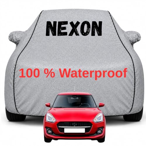 Image of Durable Full Body Waterproof Nexon Car Cover | Premium Polyester Silver Cover | Custom Fit Vehicle Protection | UV Resistant, Dustproof, Scratch Resistant, Heat & Wind Protection