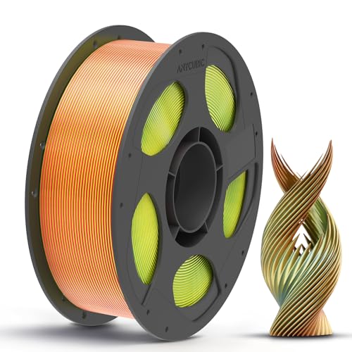 ANYCUBIC Silk PLA Filament 1.75mm, Tri-Color 1KG Red Yellow Green