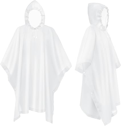 Poncho Impermeabili Con Cappuccio E Maniche – Pack Da 50, HDPE, Per Escursioni, Picnic, Sport