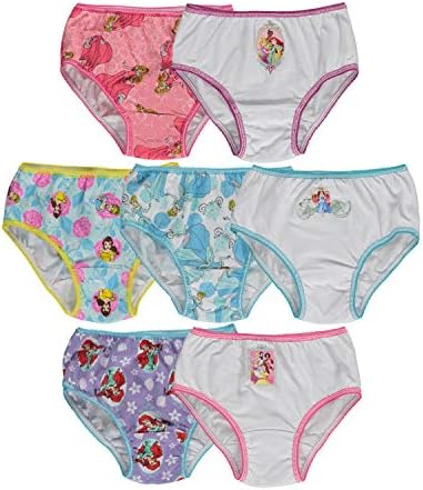 Disney Girls' Toddler Princess Underwear Mulipacks, Multi7pk, 4T