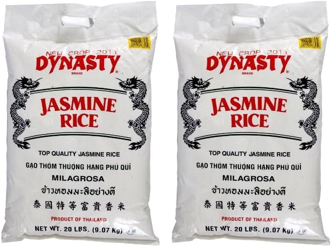 Dynasty Jasmine Rice, 20-Pound (Pack of 2)