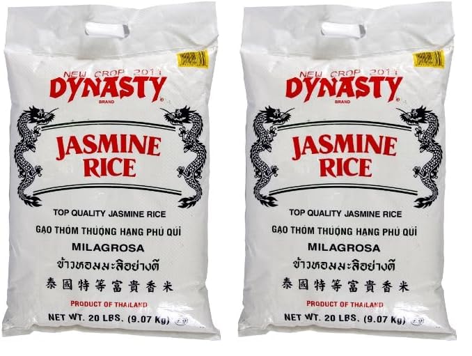 Dynasty Jasmine Rice, 20-Pound (Pack of 2)