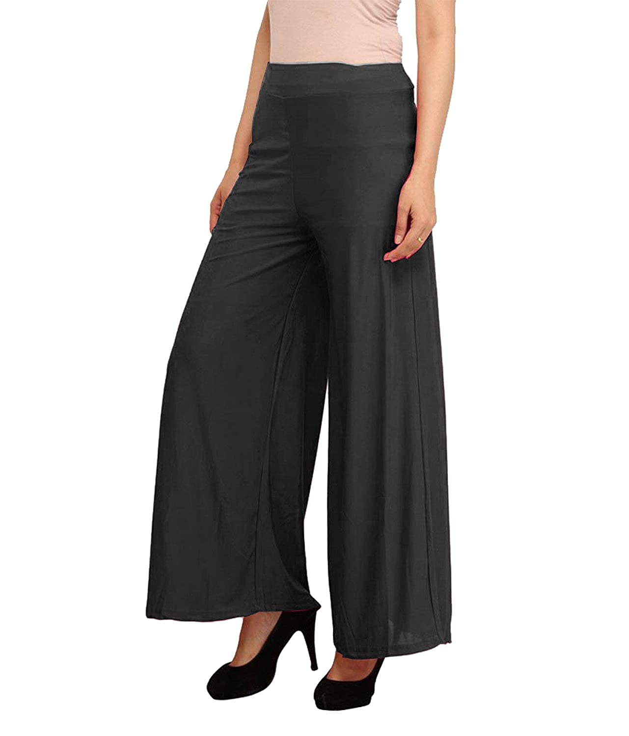 lovely india fashion Full Stretchable Solid Regular Shining Malai Palazzo for Womans and Girls-picture-25