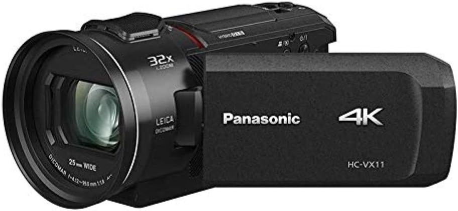 PanasonicHC-VX11EG-K 4K Camcorder Leica Dicomar Lens with 24x Optical Zoom, 4K and Full HD Video, Optical Image Stabiliser