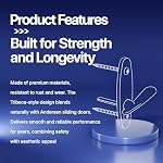 Thumb Latch Replacement for Andersen Sliding Patio Door Lock, Compatible with Narroline, Perma-Shield and Frenchwood Gliding Doors, Tribeca Style Sliding Door Thumb Latch (White) - Image 5