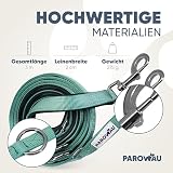 PAROWAU Hundeleine 3m [4-Fach verstellbar] + Hundespielzeug Ball [Zahnpflege Hund] Leine Hund Hundezubehör Hundeleine für große Hunde Hundespielzeug Intelligenz Hundespielzeug unzerstörbar (türkis)