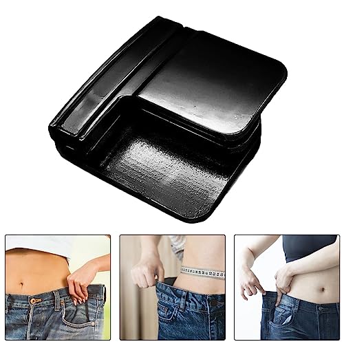 Pant Waist Shrink Clip, Metal Waist Buckle Tightener for Trousers and Skirts, Zinc Alloy Adjustable Waistband Clip 1.97x1.81 inch- Black2
