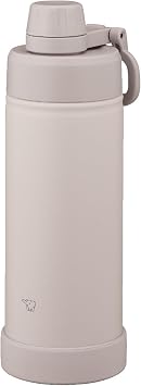 Zojirushi SD-KA60-HM Water Bottle, 2.2 fl oz 0.6 L Fast Hydration, Dishwasher Safe, Seamless Stopper, Only 3 Wash Pieces, Handle Included, Cold Insulation, Cool Bottle, Misty Gray