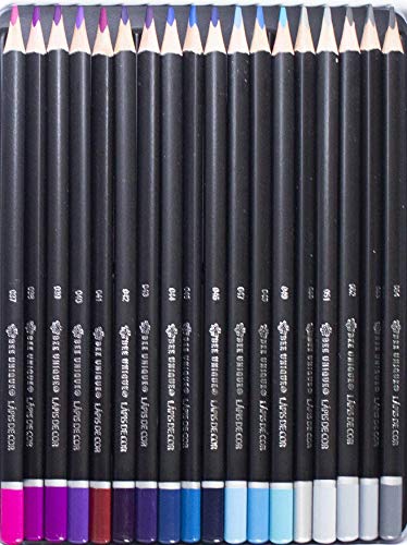 Lápis De Cor Profissional 18 Cores Com Estojo De Metal - Colorgrade A Triangular Madeira, Bee Unique