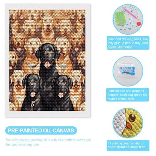 Pintura de diamantes de perros labrador: el arte perfecto para los amantes de las mascotas 3