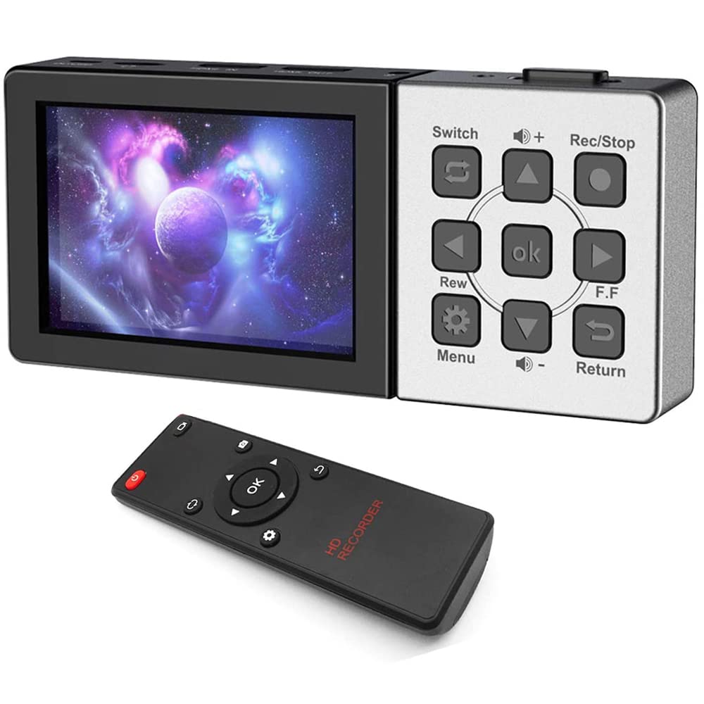 273 HD Video Recorder Box 1080P 60fps HDMI-compatible to USB Portable Game Capture Box with 3.5” LCD Screen Dropship