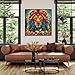 Colorful Flower Lion King Jigsaw Puzzle 1000 Piece for Adult, Art Rainbow Animal Funny Jigsaw Puzzles, Nature Cool Aesthetic Puzzle