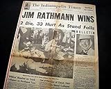 Best INDIANAPOLIS 500 Motor Speedway Car Race Jim Rathmann WINS 1960 Newspaper THE INDIANAPOLIS TIMES, May 30, 1960