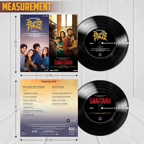 Image of Claw Stag Superb Plus Vinyl Record Player with Built-in Stereo Speaker & USB Digital Conversion + Shaitaan & Do AUR Do Pyaar Premium Vinyl Record Disc|Black