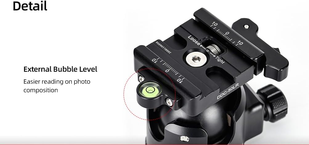 SUNWAYFOTO XB-44LR Tripod Ball Head w Arca Compatible Lever Lock Clamp Low Profile 88lb Max Load