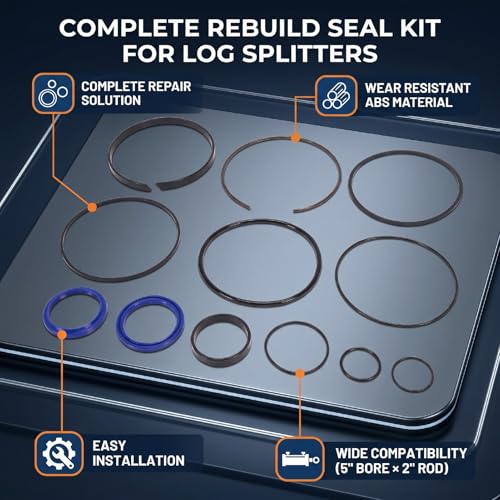 Kit de sello de cilindro divisor de troncos de 5,0 pulgadas con 12 piezas de ABS 5