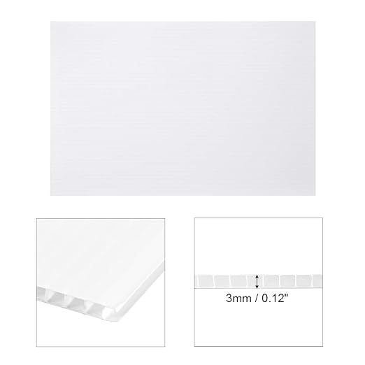 uxcell hojas plásticas corrugadas blancas 8x12 pulgadas miniatura 3