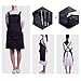 Nanxson Adjustable Women Bib Apron Multi Function Professional Salon Stylist Work Apron with Tool Pockets CF3010 black