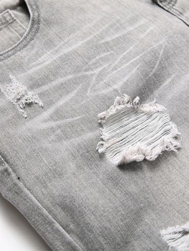 Men's Jeans Slim Fit Comfort Straight Leg Casual Mid Waist Denim Pants 7