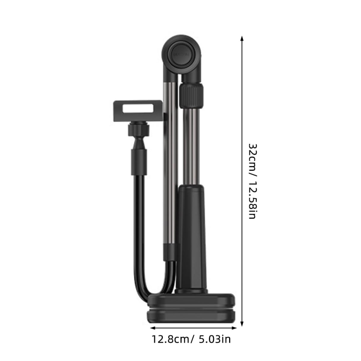 Homoyoyo Supporto per Smartphone da Streaming Braccio Snodato Nero | Abs, Pc, Lega di Alluminio e Silicone, Portata Telefono 120-255mm, Clip 0-75mm