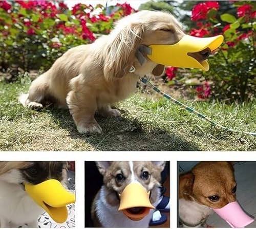 Focinheiras bico de pato de silicone anti-mordida para cães (G)