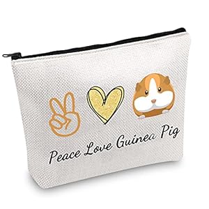 JXGZSO Guinea Pigs Makeup Bag Cavy Cosmetic Bag wheek Hamster Zipper Pouch Bag Gift Guinea Pig Animal Lover Gift Guinea Pig