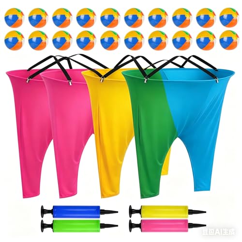 Pantalon de grand-mère et jeu de balle extérieur pour amuser un grand groupe d'invités