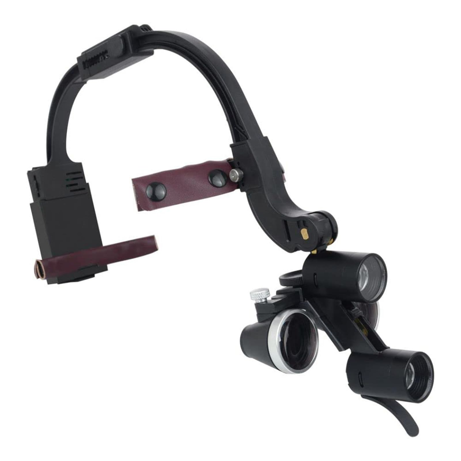 GeRRiT Lampada Frontale odontoiatrica da 5 W, Lampada Frontale a LED per ingrandimento 3,5X Occhialini binoculari Lampada Frontale chirurgica per Dentista Attrezzatura da Laboratorio,3.5X