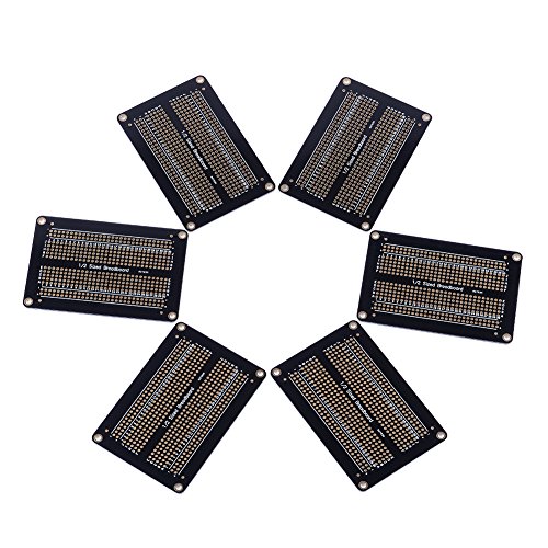 Cylewet 6Pcs Solderable Half-Sized Breadboard PCB Proto Board for Arduino (Pack of 6) CYT1101 - Thumbnail 5