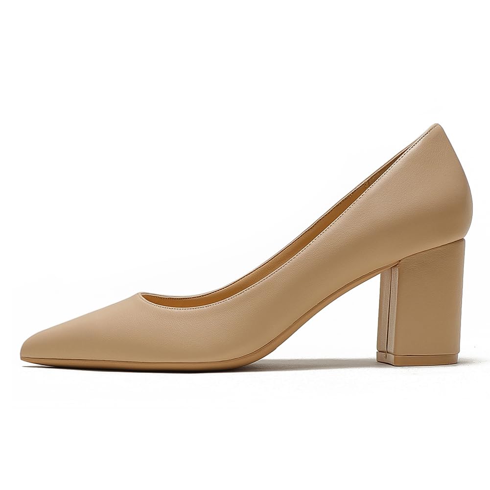 JOY IN LOVE Pumps for Women Chunky Heels Comfortable Block Heel Work Dress Pump Shoes