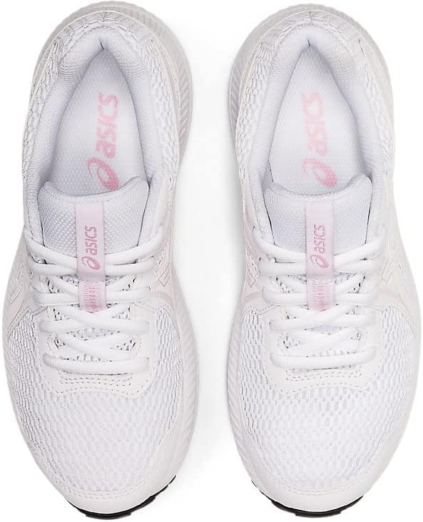 ASICS Kid's Contend 7 Grade School Running Shoes, 6, White/Barely Rose
