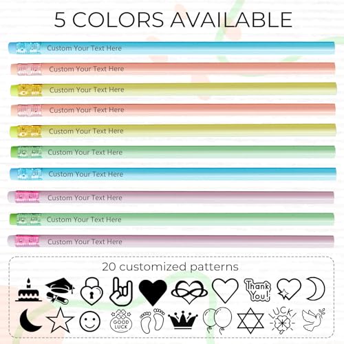 Lápices personalizados con nombre - Pack x10 formas variadas miniatura 3