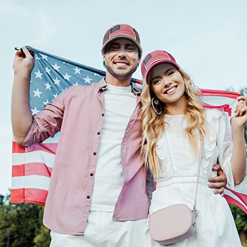 Image of Tarpop 6 Pcs American Flag Baseball Cap 250th Anniversary Tactical American Flag Hats Adjustable Washed Us Cap for Women Men