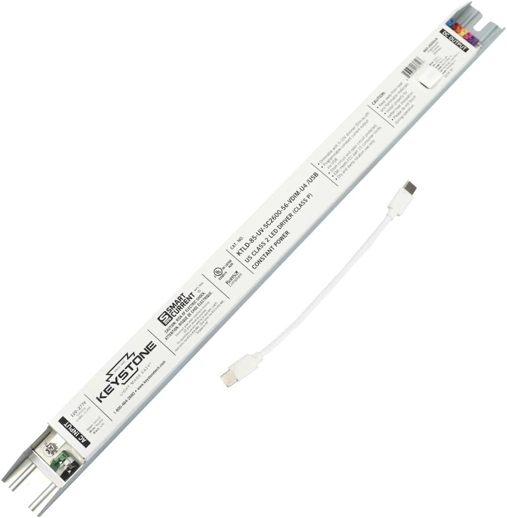 Keystone 13612-85 watt 120/277 volt Programmable USB-C Driver (KTLD-85-UV-SC2600-56-VDIM-U4 /USB)