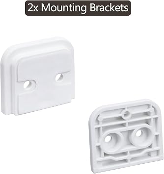 Retractable Baby Gate Hardware Replacement Parts Kit for Mesh Dog Gate Hardware Mounted Baby Gate for Doorway Full Set Hardware Dog Gates Screws Replacement (White)