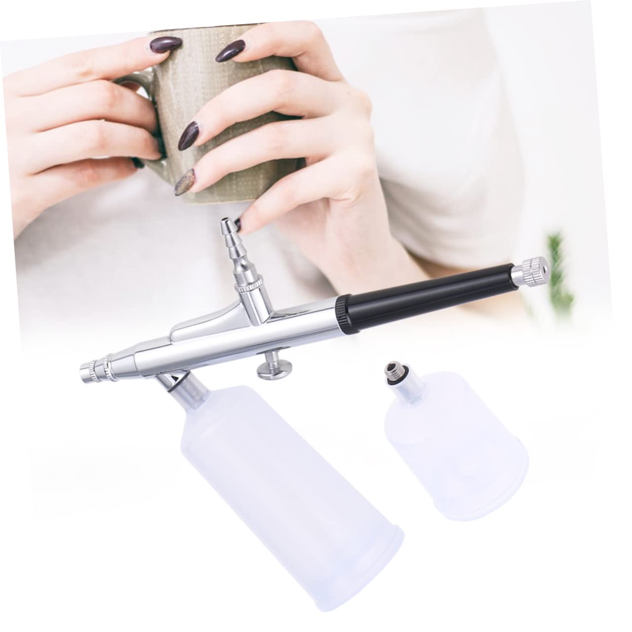 SEWACC Aerógrafo Boquilla Para Pintura De Uñas y Decoración De Pasteles Kit Completo Para Arte y Maquillaje