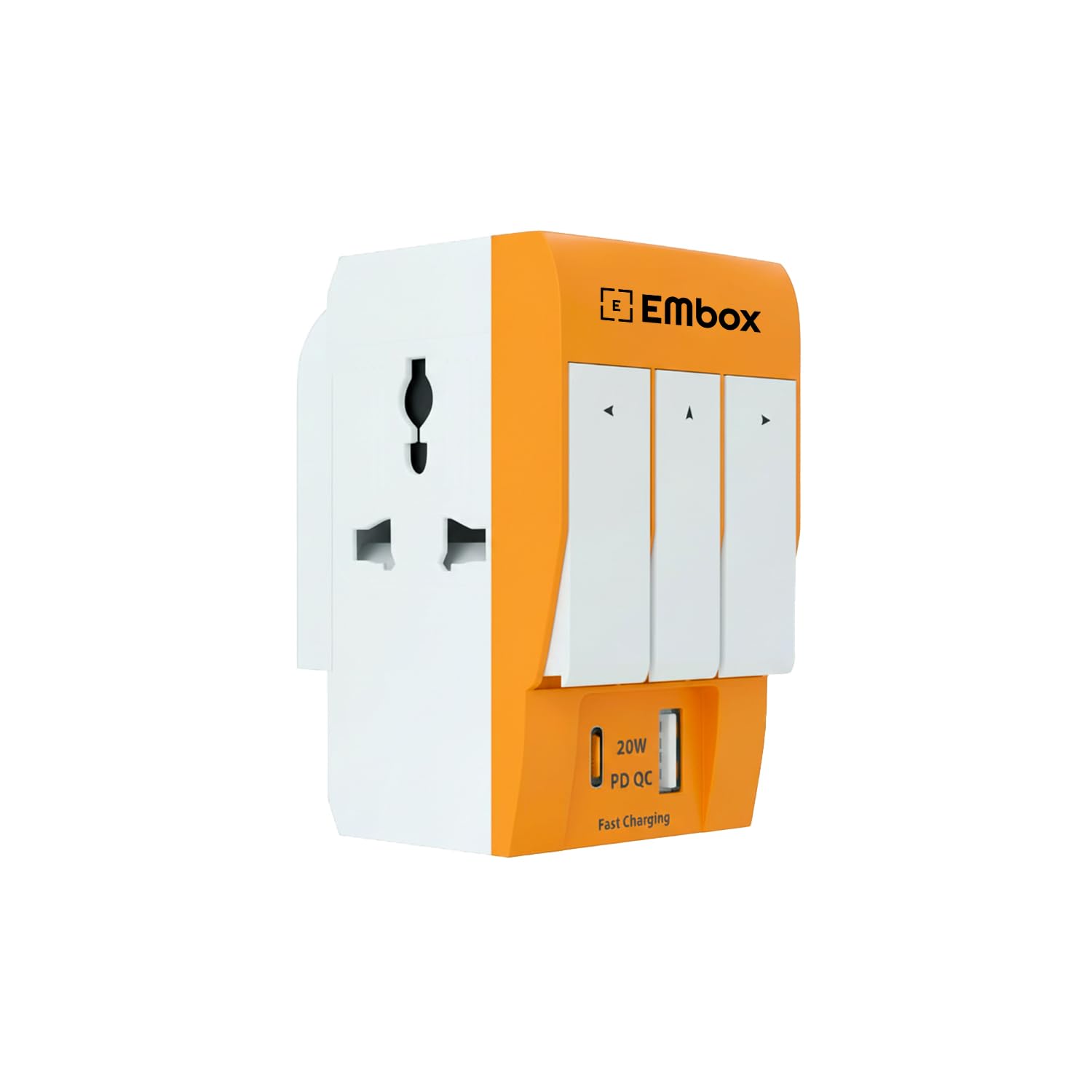 EMBOX 3 Pin Multi Plug Adapter with Individual Switch 3 Pin Plug Socket Safety Shutter Spike Buster Fuse Protected Adapter 3 Way Plug Extension for Home Office Travel-5A-250V, Pack of 1 Blue — Amazon image 11