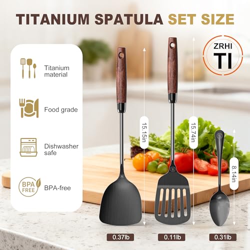 Titanium Spatula Set of 3 - Use Code KIVYQCYJ for Savings - Image 2
